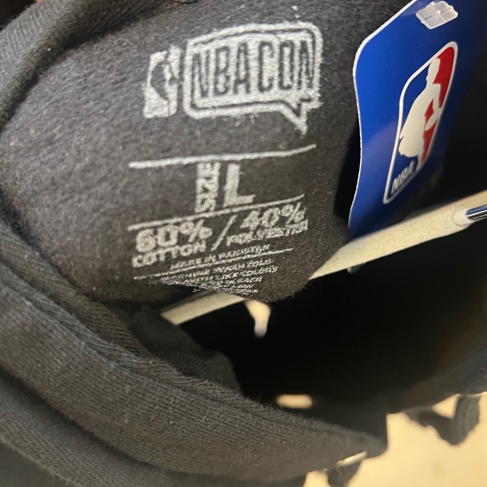 NBA CON Golden State‎ Warriors Black Hoodie Pullover Mens L - Picture 5 of 11